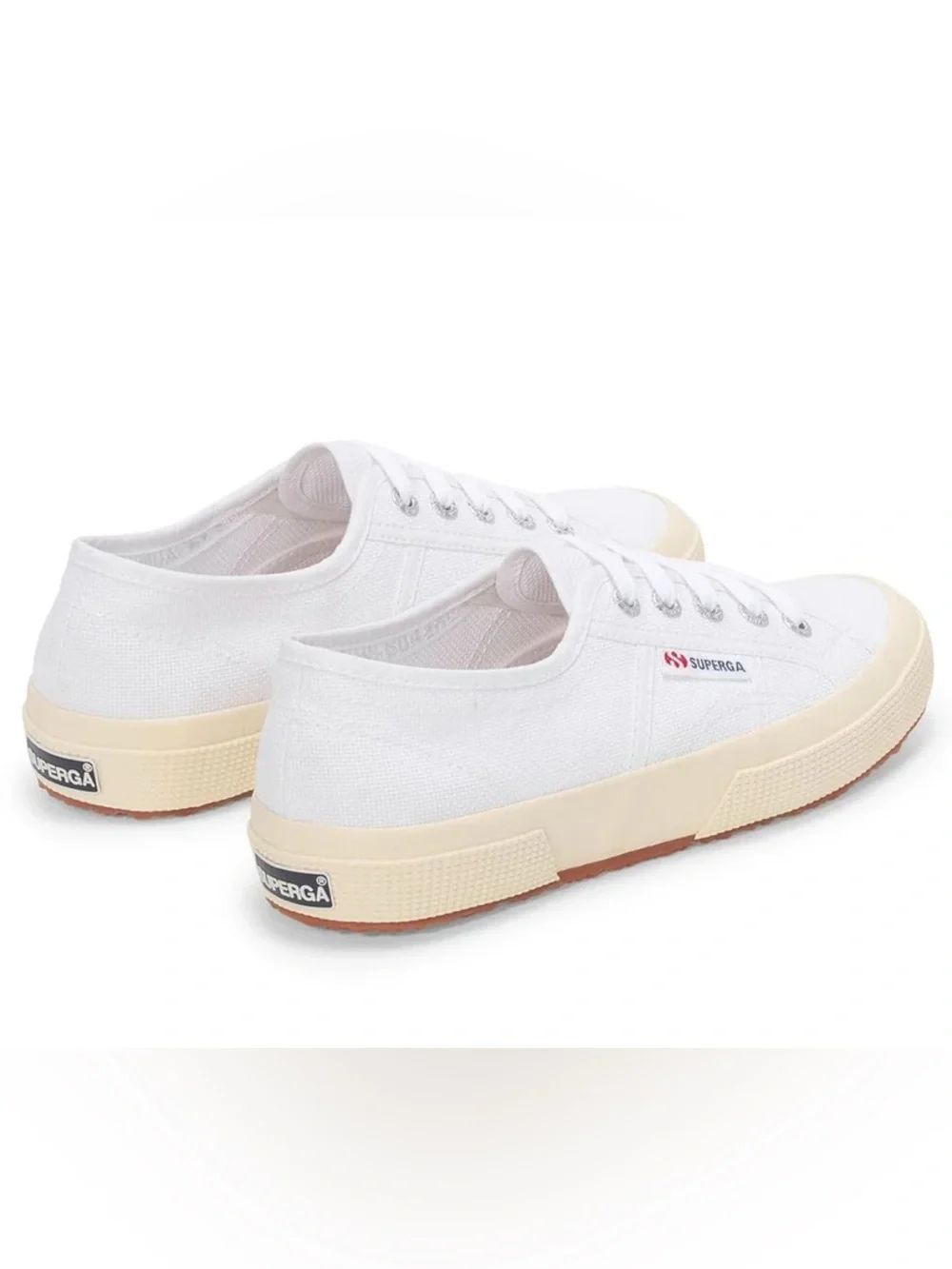 New In Box! Superga 2750 Cotu Classic Casual Lace Sneakers White/Off White‎ Sz 5
